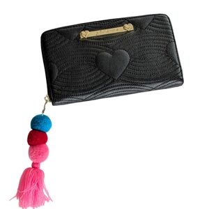Betsey Johnson Quilted Zip Around Wallet